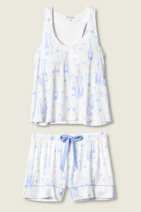 Pj Salvage Parisian Dream Whimsical Print Short Set